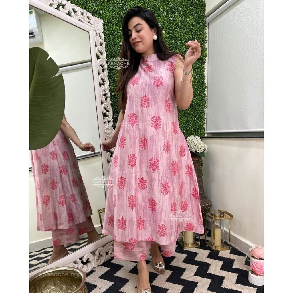 Women Designer Kurta Palazzo Set Indian Pakistani Party Wear Top Tunic Kurti V-221