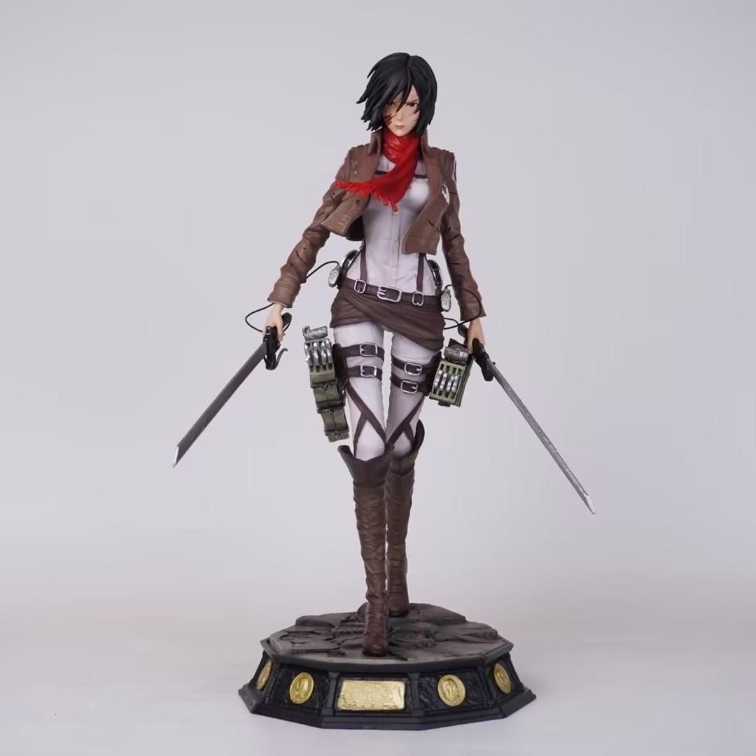 Attack Giant Gk Standing Mikasa, Ackerman, Captain, Tide Play Model Ornament Statue, Boxed Figure