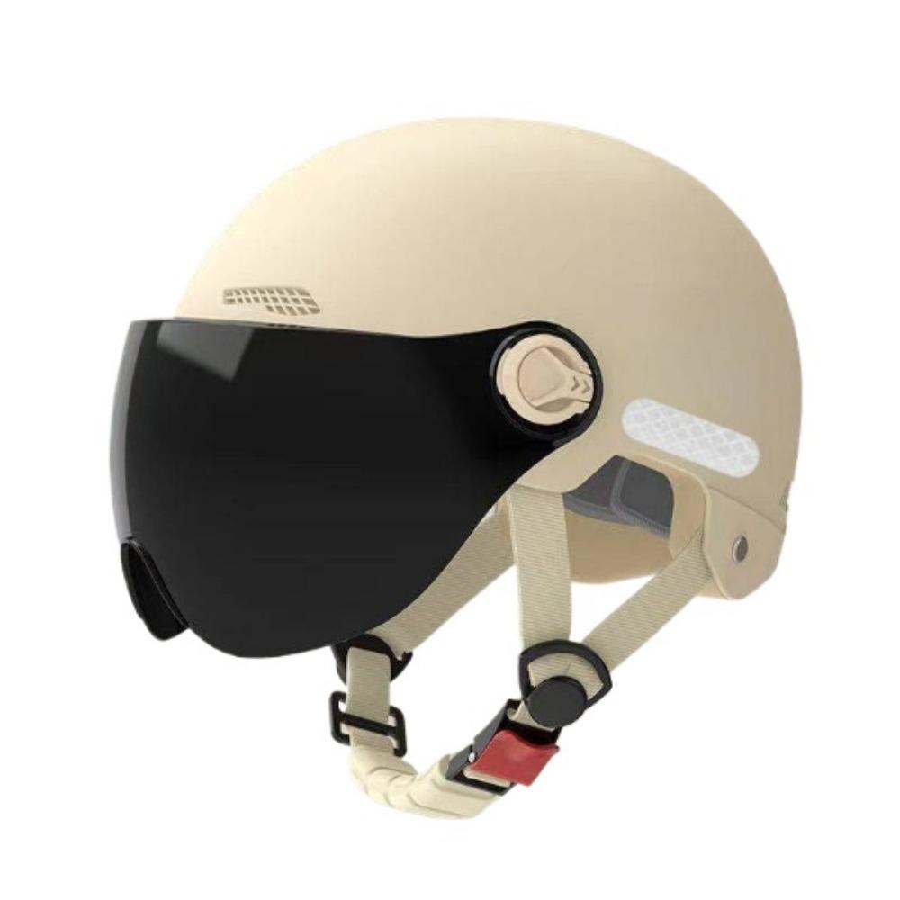 

Электрический аккумуляторный автомобиль Летний шлем Освежающий и удобный Солнцезащитный козырек Солнцезащитный Дышащий Мужской и женский Мотоциклетный шлем Полушлем buckle strap is random