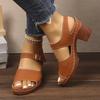 Chunky Heels, Fish-mouth Style Sandals, Women's Shoes, New Beach Slippers