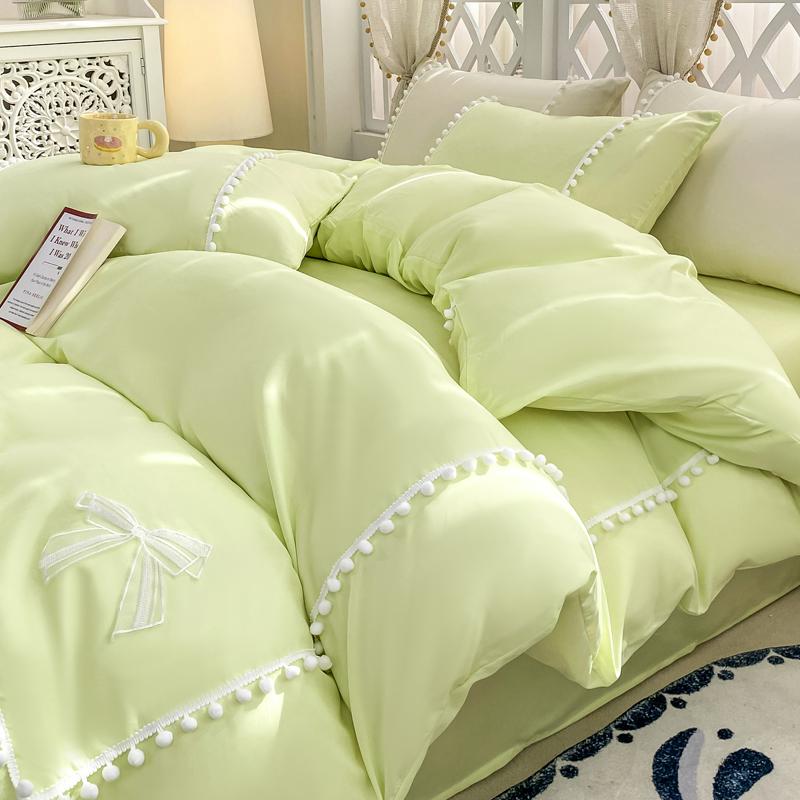 New Style Quilt Cover Thickened Fleece Ball Duvet Cover Soft and Comfortable Four-piece Set 180x220 220x240 Multi-size Bedding