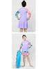 Girls' Quick-Dry Floral One-Piece Swimsuit with Sun Protection