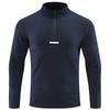 Autumn Outdoor Long Sleeved T-shirt for Men Elastic Breathable Fast Drying Sports and Leisure Half Zip Top for Men