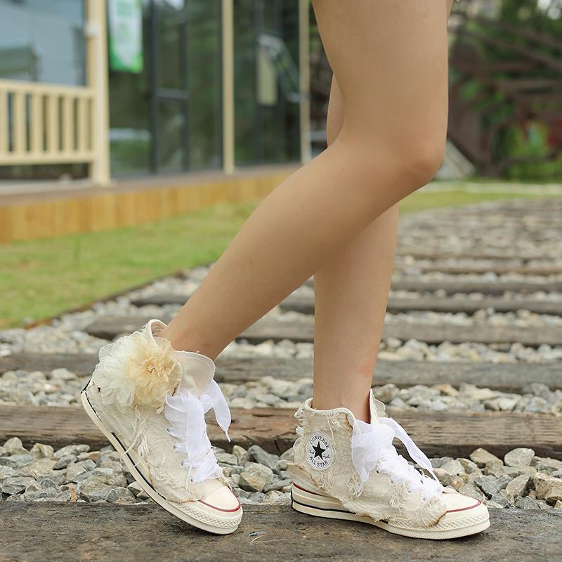 Converse 1970s Chuck Taylor All Star Remake Non-Slip Abrasion High Top Espadrilles Unisex Beige