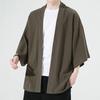 Summer Japanese Outer Japanese Style Large [FJLTDCP] Men's Clothes, Cardigans, Business, Casual, Plain, Style, Haori, Shirt, Cardigan, Men's, 3/4