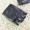 Half-Finger Artificial Leather Gloves Stretchy Theatrical Punk Hip-Hop Driving Motorcycle Performance Party Show Fingerless