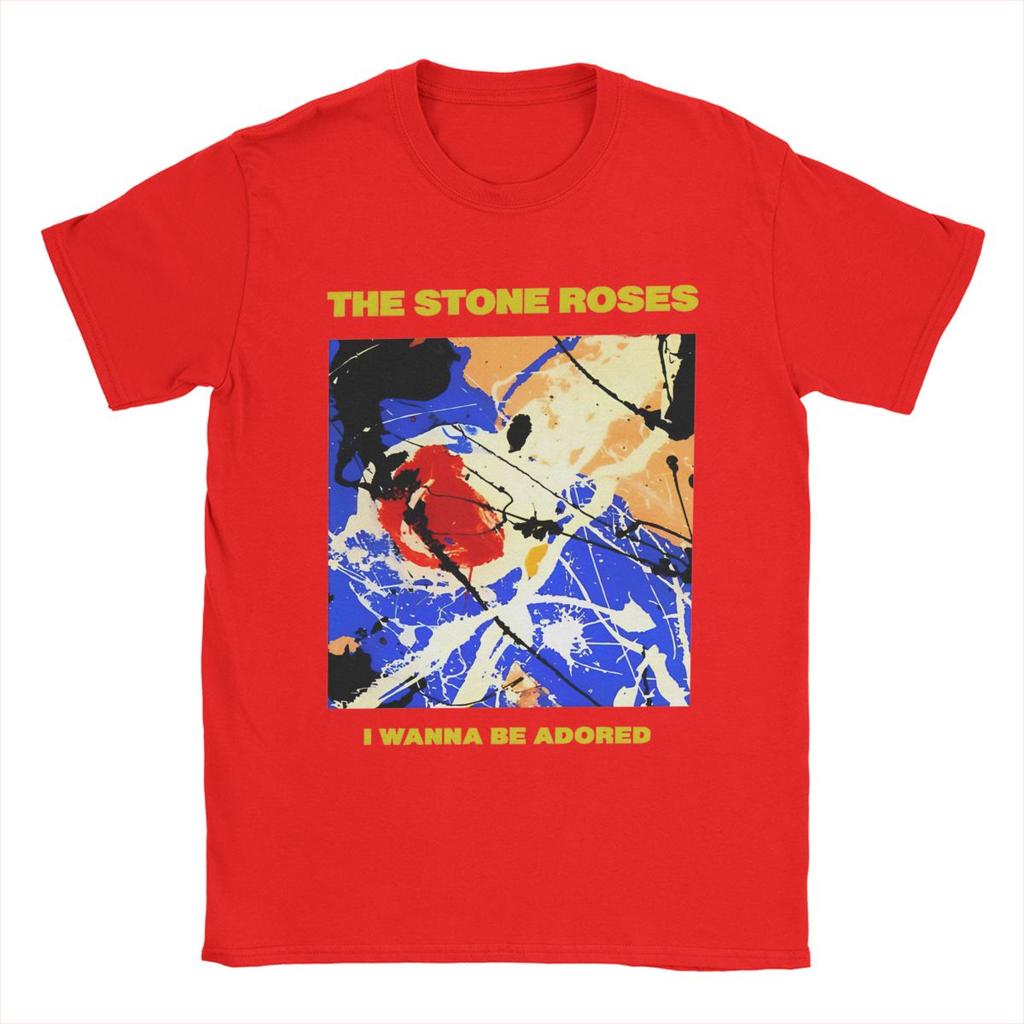 The Stone Roses Band Herren T-Shirt Vintage T-Shirt Kurzarm Rundhals T-Shirts Baumwolle Originalkleidung