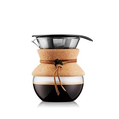 Coffee Maker Dripper POUR OVER Pour Over Drip Coffee Maker 500ml Cork Stainless Steel Filter Glass Beaker Coffee [Genuine Product] 11592-109GB