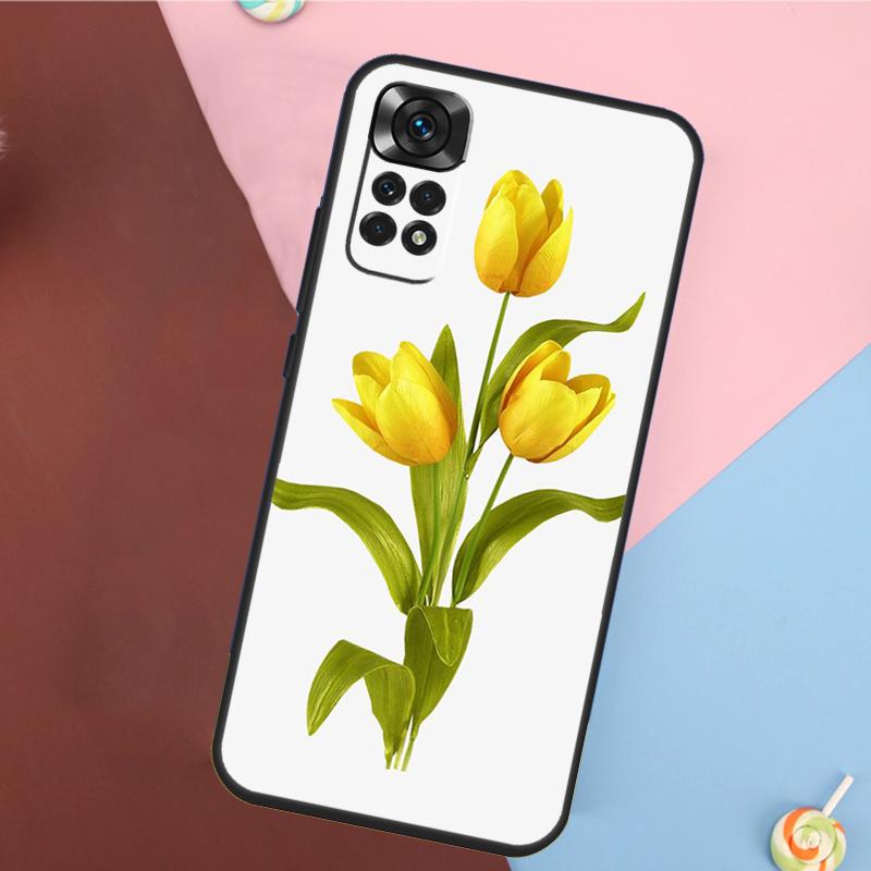 Tulip Flower Cover For Xiaomi Redmi Note 13 14 Pro 12 11 9 10 9S 10S 11S 12S Redmi 14C 10C 12C 13C Case