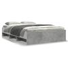 Bed Frame Concrete Grey 135x190 cm Particleboard