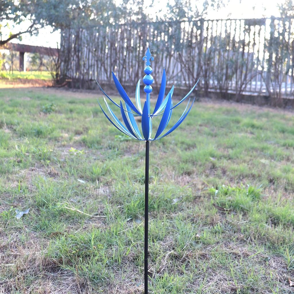 Harlow Vindspinner Metall Vindmølle 3D Vinddrevet Kinetisk Skulptur Plen Metall Vind Solcelle Spinnere Hage- og Hagedekor