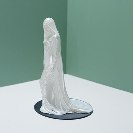 Anti-break Decor Ornament 3D Printed Veiled Goddess Sculpture Mysterious Female Figurine with Robe