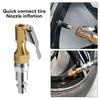 Brass Construction Quick Connector Quick Connect Tire Inflator Adapter  Car Tire Inflation