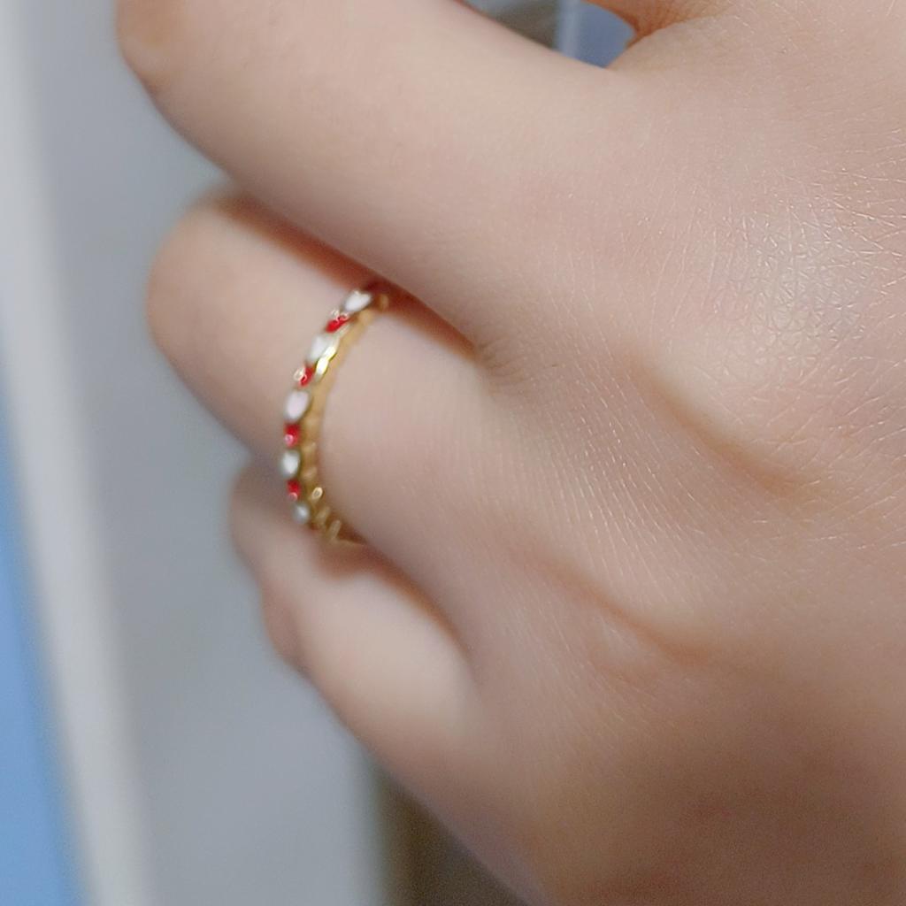 Trendy, Small And Versatile, Japanese And Korean Dripping Oil, Love Ring, Femininity, Fashionable, High-End Exquisite Index Finger Ring.