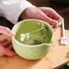 2-in-1 Pottery Spice Stripper Bowls Kitchen Spices Leaf Stripping Tool Handmade Pottery Stripper Bowl for Garlic Chocolate Etc