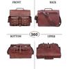 Genuine Vintage Brown Leather Messenger Bag Shoulder Laptop Bag Briefcase