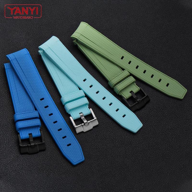 Rubber Watchband for Rolex Omega X Swatch Joint MoonSwatch Constellation Waterproof Sports 20mm Watch Strap Curved End Band