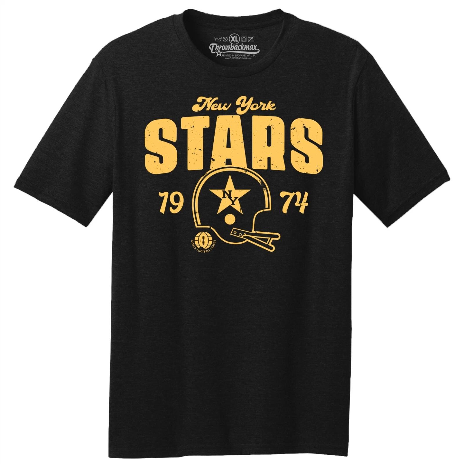 New York Stars 1974 WFL Football TRI-BLEND Tee Shirt - Jets, Giants 2XL