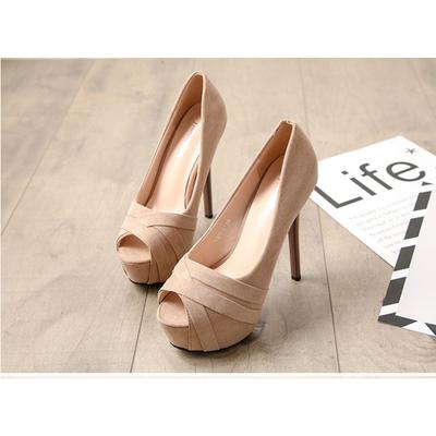 Nova tendência da moda, sapatos de salto alto sexy para mulheres, boca de peixe, salto alto super alto, à prova d'água, plataforma