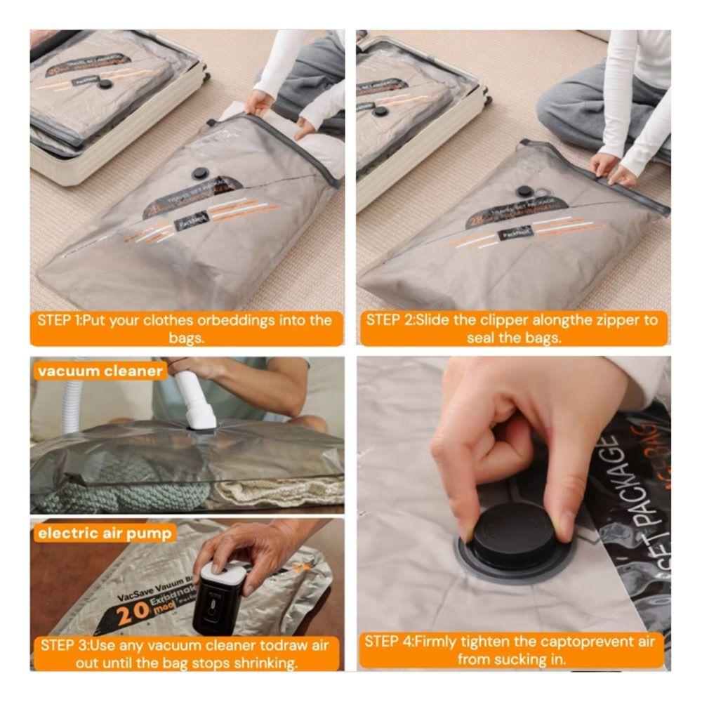 Dust-proof Seal Compression Bag No Pump Clothes Blankets Organizer  Travel Accessories