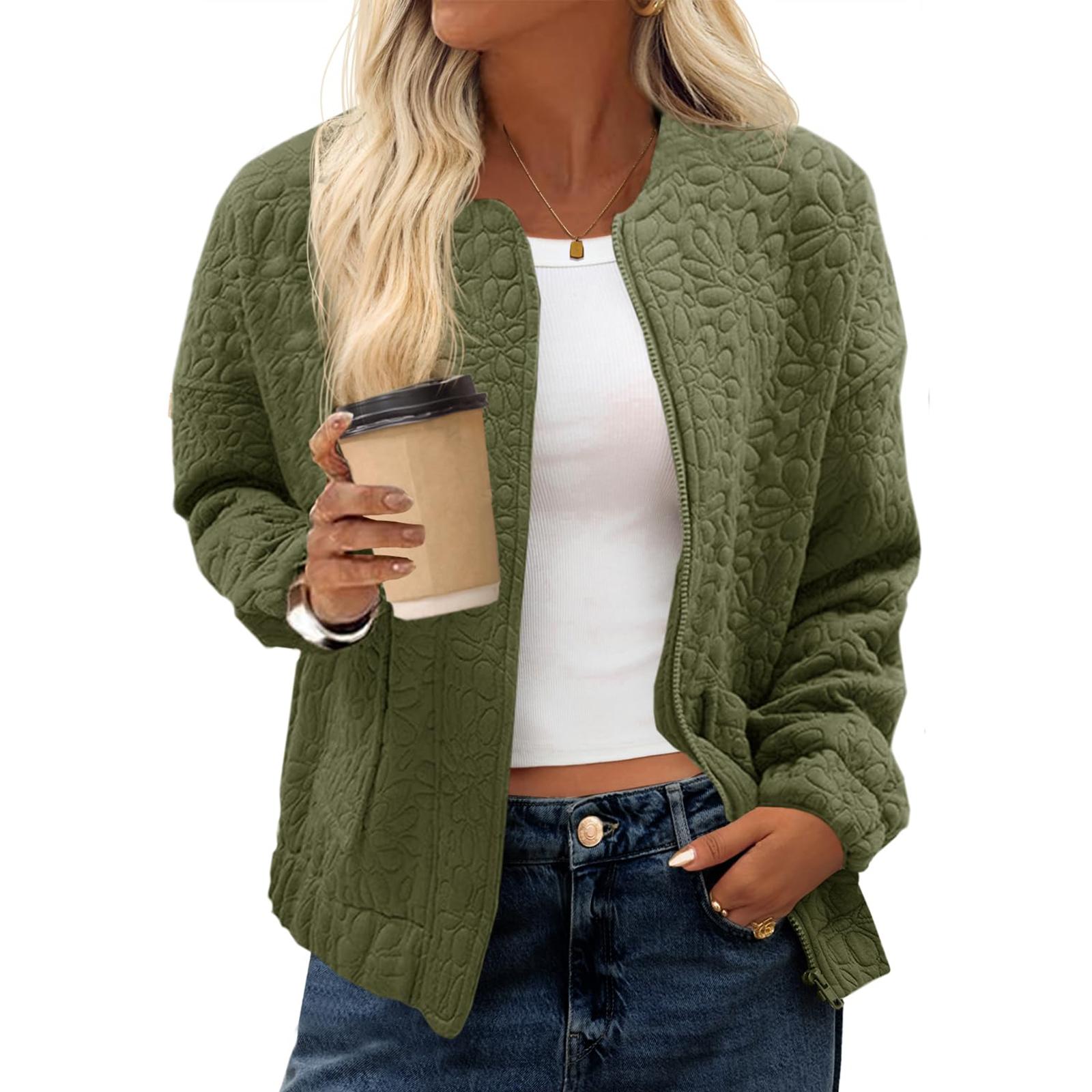 

Женская модная зимняя повседневная куртка на молнии, однотонная куртка XL