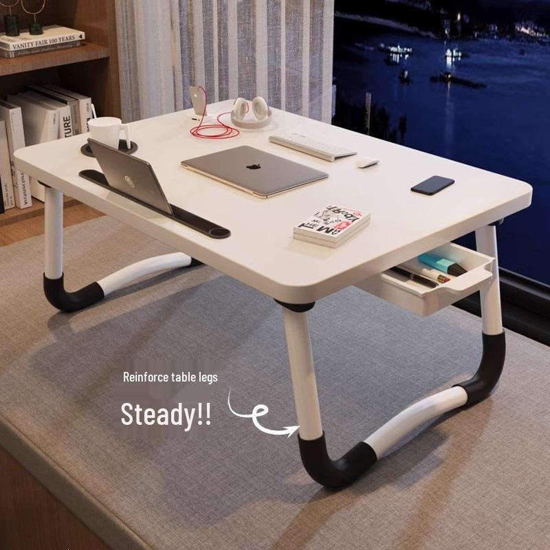 Foldable Laptop Desk: Bedside Study Table, Bay Window Table, Large Portable Stand