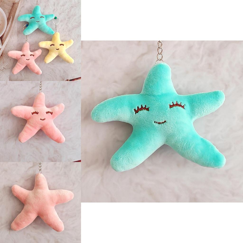 Plush Starfish Keychain Plush Toy Decorative Pendant For Kid And Teens