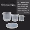 Trzyczęściowy plastikowy zestaw kubków miarowych z pokrywkami i podziałką - 200 ml, 100 ml, 50 ml