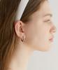 Halden One Touch Ring Bold Earrings (E010_Silver Large)