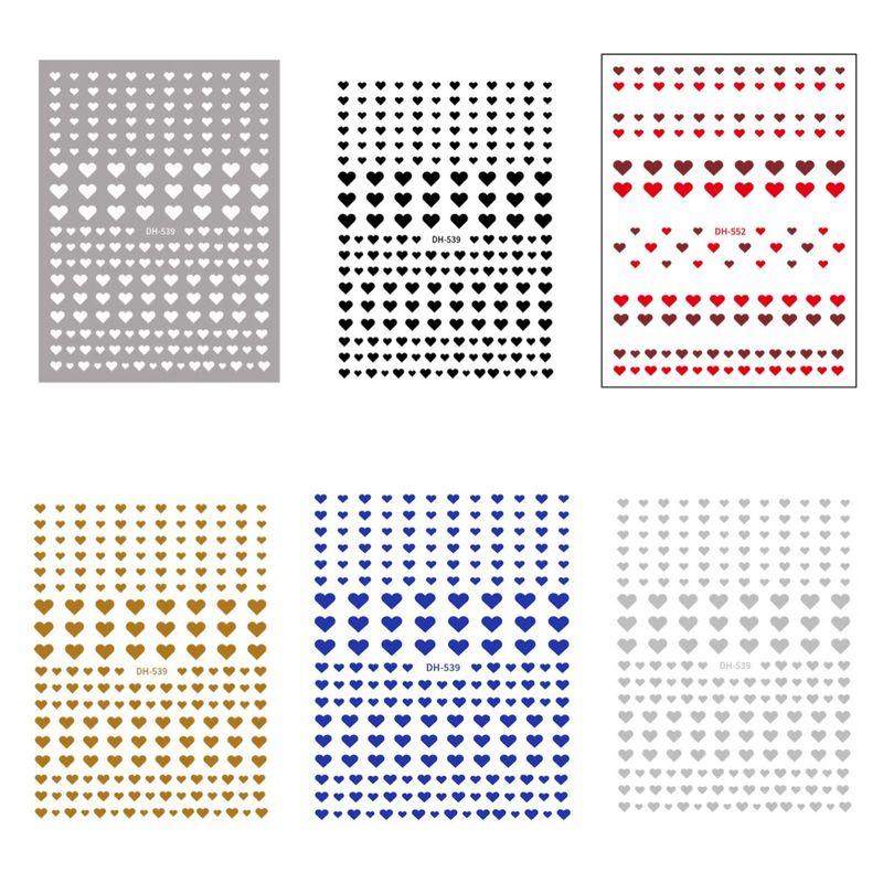 

Internet Celebrity Small Heart Croin Blue Sticker Adhesive Manicure DH539 [careful heart six combination]]