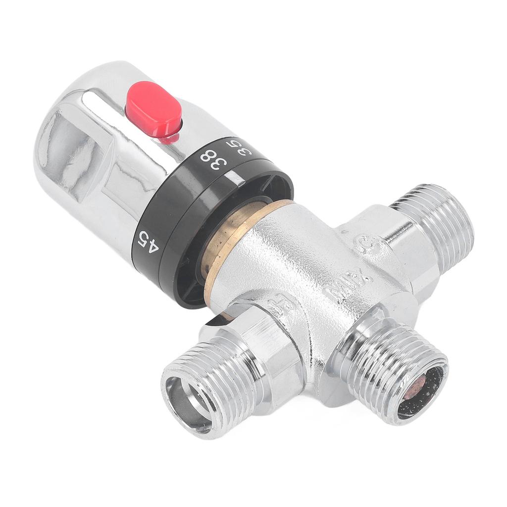 Thermostatisches Mischventil G12 Zoll DN15 Außengewinde Messing Heißes Kaltes Wasser Mischventil Temperatur
