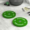 Set of 2 Rubber Weight Plates of 10kg with 2"/5 Cm Hole for Dumbbells and Barbells, Green