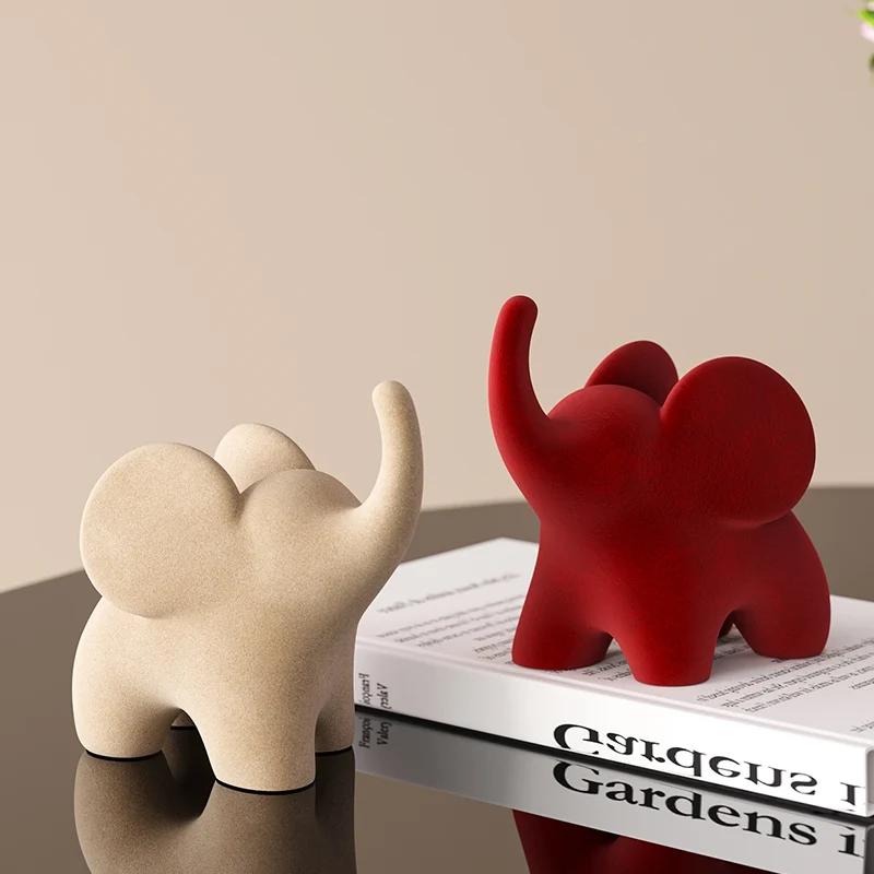 Elefant niedlichen Cartoon Ornamente Wohnaccessoires Wohnzimmer Dekoration Home Dekoration Zubehör Wohnaccessoires