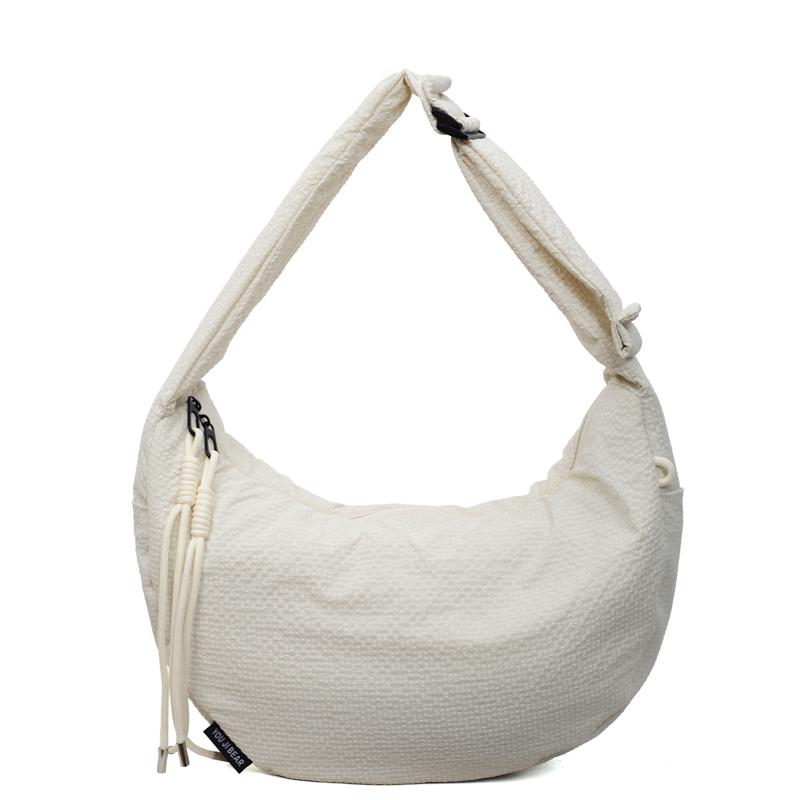 Effen Kleur Schoudertas Dames Lichtgewicht Grote Capaciteit Crossbody Tas