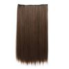 Extensiones de cabello sintético largo y liso con 5 clips, resistente al calor, para uso diario.