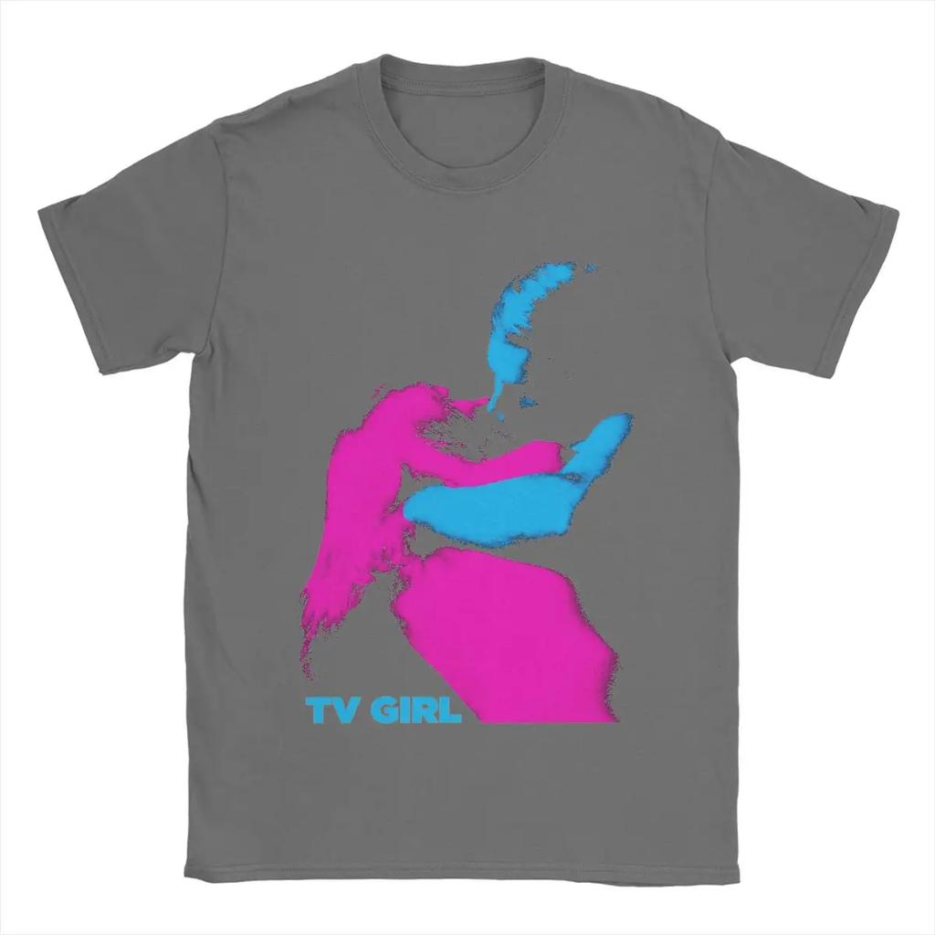 Tv Girl Band T Shirts Men's 100% Cotton Fashion for Male T-Shirt Round Collar Tee Shirt Short Sleeve Clothing Gift Idea
