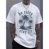 European Size Men'S Trendy Crew Neck T-shirt | Versatile Short-Sleeved, Suitable for Travel/Summer/Beach, Fitness/Running/Training, Export Style