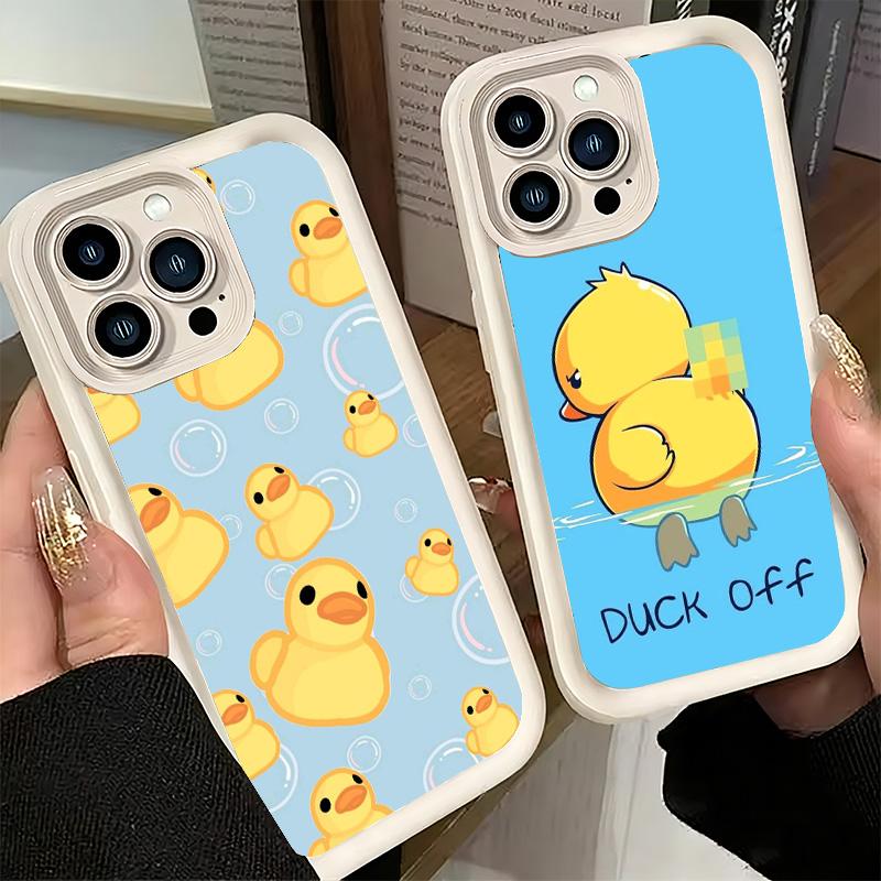 Handyhülle für iPhone 17 Air 16E 15 16 Pro Max Lustige Süße Cartoon-Ente Hülle 14 Plus 13 12 Mini Weiche Schale Silikon Fundas