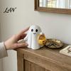 Decorative Ghost for Home Halloween Figurine, Cute Resin Statue, Creative Holding Unique Accents Bat/Drink Tabletop Ornament Party, Trick or