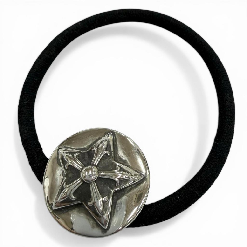 Excellent CHROME HEARTS hair accessory Star Button Hair Tie Silver 925 mens Used