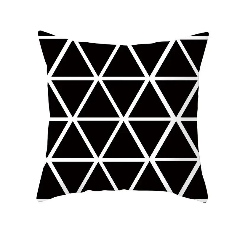 Fețe de pernă Decor casă dormitor Nordic Creativ Dungi alb-negru Geometrice Imprimare digitală