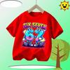 Kids Pink SIX SEVEN 67 Gradient Graphic TShirt Soft Cotton Cute Tee for Girlsdf0174