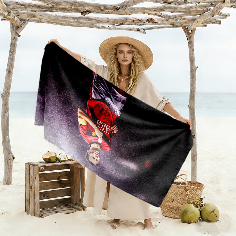 Manchester Legend Beach Towel Super Soft & Absorbent Comfortable Lightweight