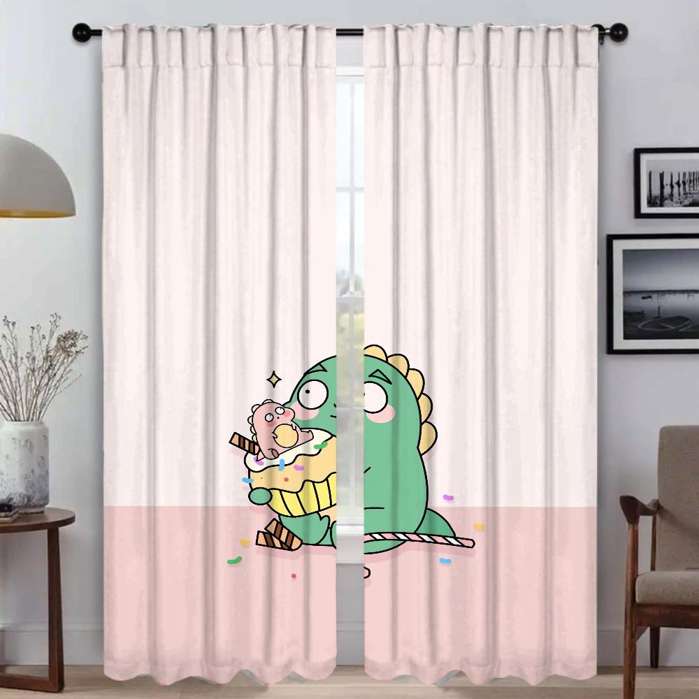 Dinosaurityll för sovrum Anti-mygggardiner för kameragardiner Barnrum Mörkläggningsgardin Halloweendekoration Rullgardiner