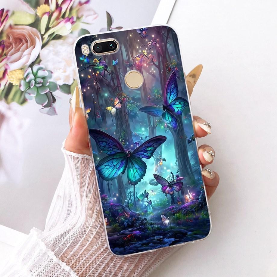 For Xiaomi Mi A1 Mi 5X Phone Case Luxury Flower Butterfly Cartoon Bow Pattern Back Cover Soft TPU Silicone On Xiomi Mia1 Mi5x
