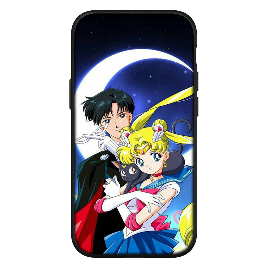 Hülle für iPhone 16 15 Xiaomi Redmi Note 14 13 12 11 Pro Max X 8 9 16e Samsung Galaxy S25 S24 S23 Moto G85 OPPO Huawei Sailor Moon Niedliche Katze Handyhülle