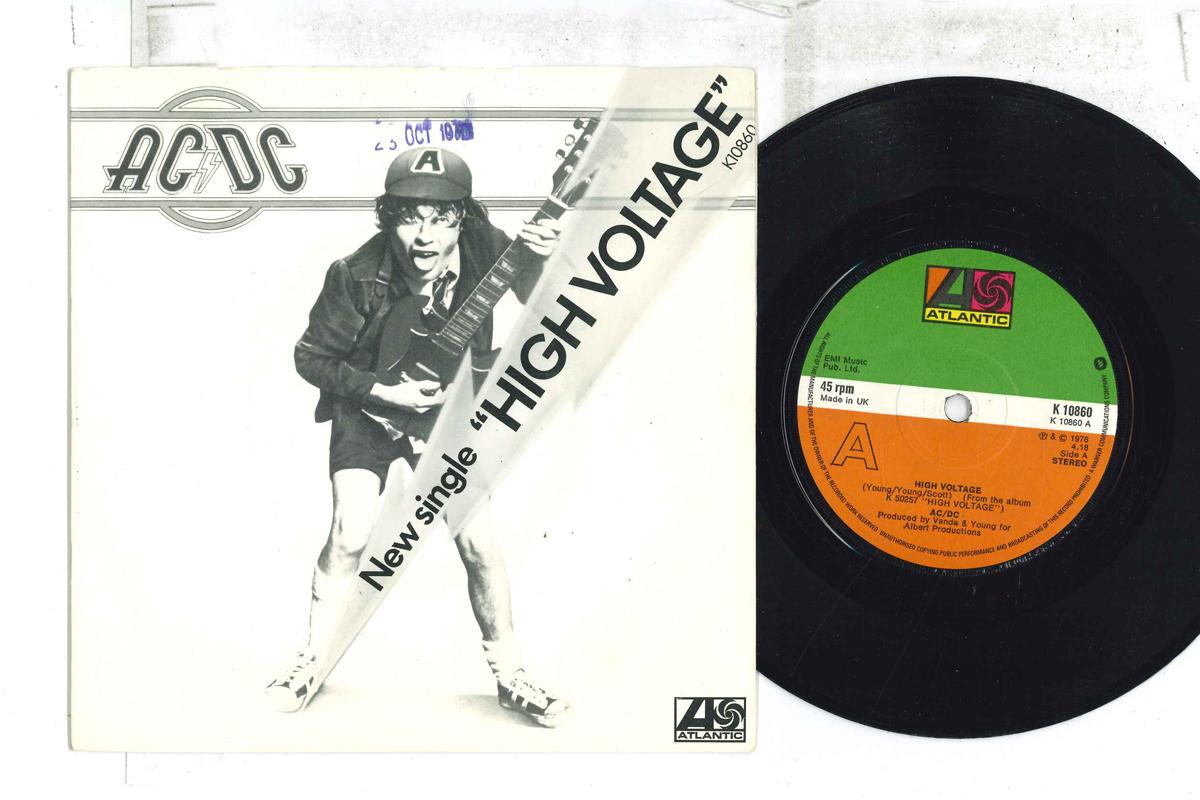 

7inch Record AC/DC - High Voltage / Live Wire K10860 ATLANTIC 1976 UK Metal Used