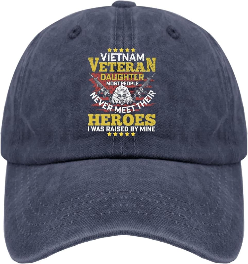 Veteran Daughter Raised By Mine Baseball Cap Polyester Casual Adjustable Hat for Adults