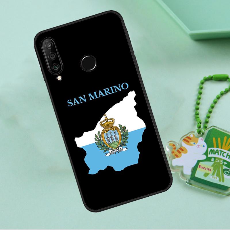 San Marino Flag For Huawei Nova 12s 12i 11i 7i 8i 9 10 SE Y91 Y90 Y60 Y70 Y72 Y61 P60 Pro P30 P40 Lite Case
