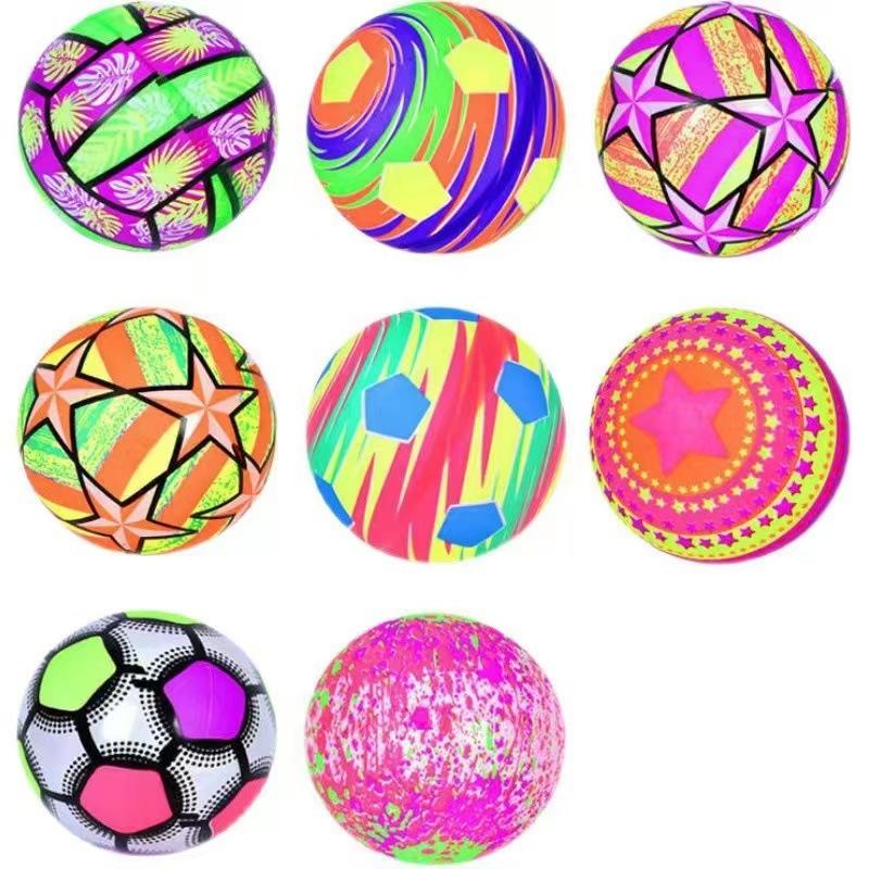 Racket Ball Luminous Football Park Fitness Inflatable Elastic Ball Children's Toy Stall Night Market Flashing Ball